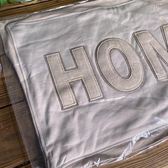 Pottery Barn Cuddly and Cozy Sweatshirt Style Home Applique Pillow Cover - Picture 9 of 16